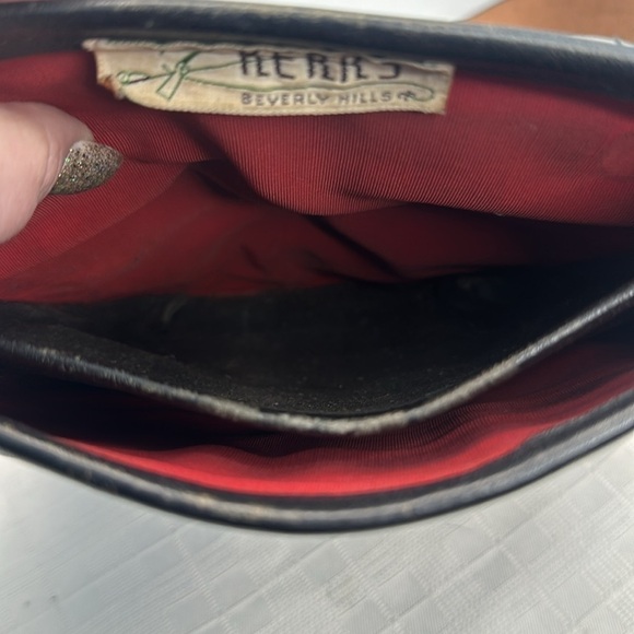 Vintage Kerr's Natl. Capital Gun Club Buckle Leather Belt and Pouch in black - Picture 7 of 10